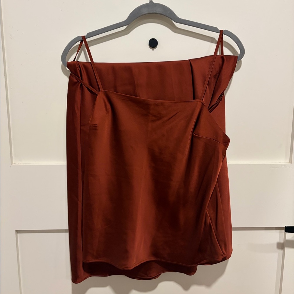 Abercrombie & Fitch Burnt Orange Slip Set (Cami & Skirt) - XS